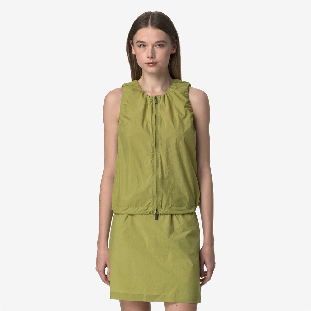 Moss green Women's Summer Sleeveless Top with UV Protection 02