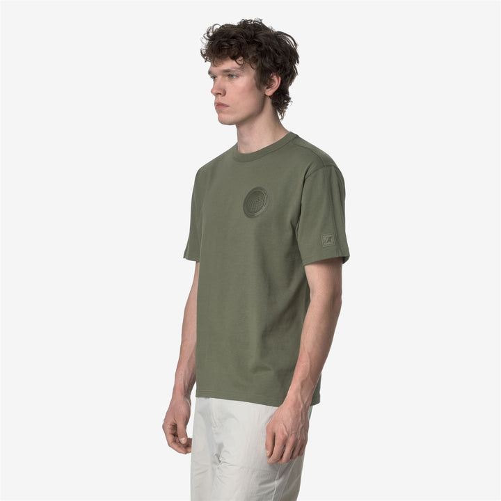 Lichen green Men's Casual T-Shirt with Printed Logo 2