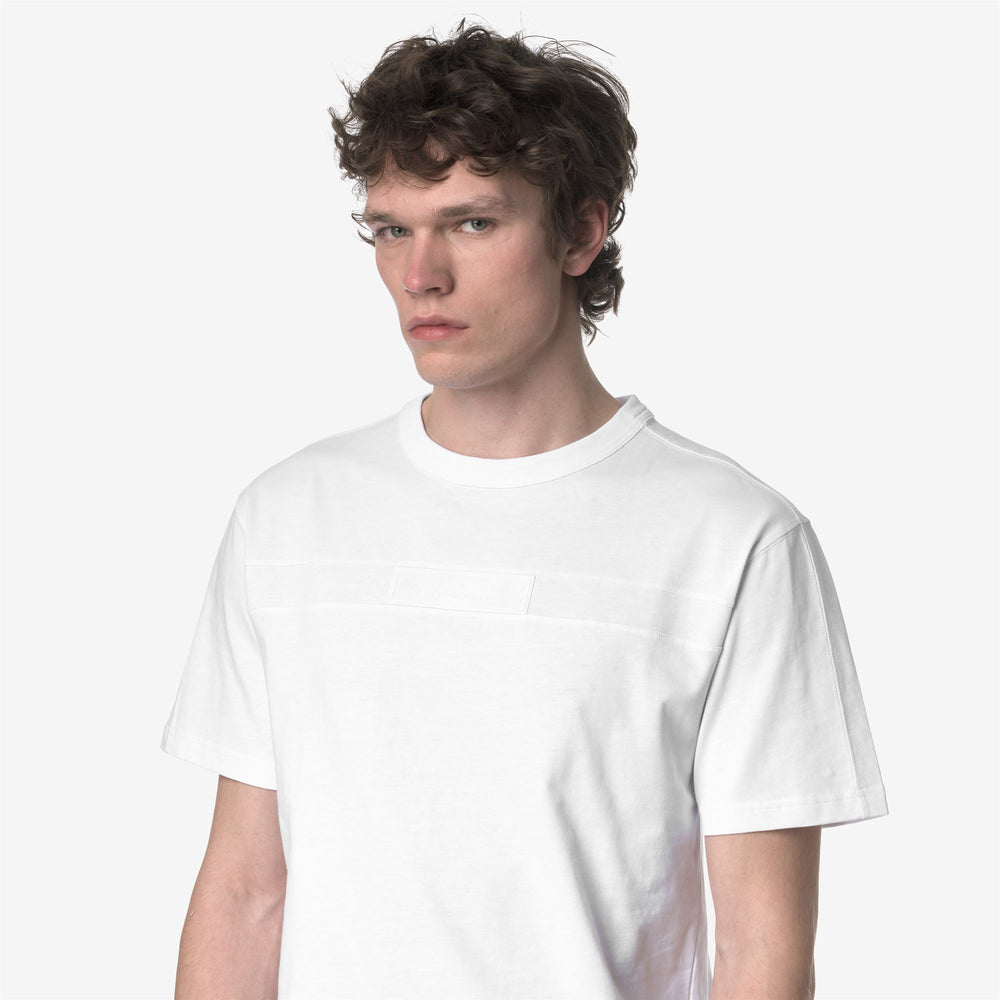 Grey White Men's Casual Cotton T-Shirt with Printed Appliques 02