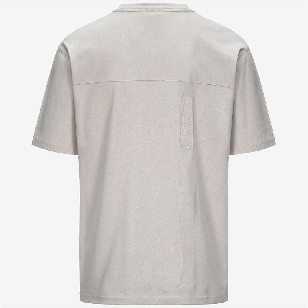 T-shirt casual da uomo beige con applicazioni in silicone stampate main