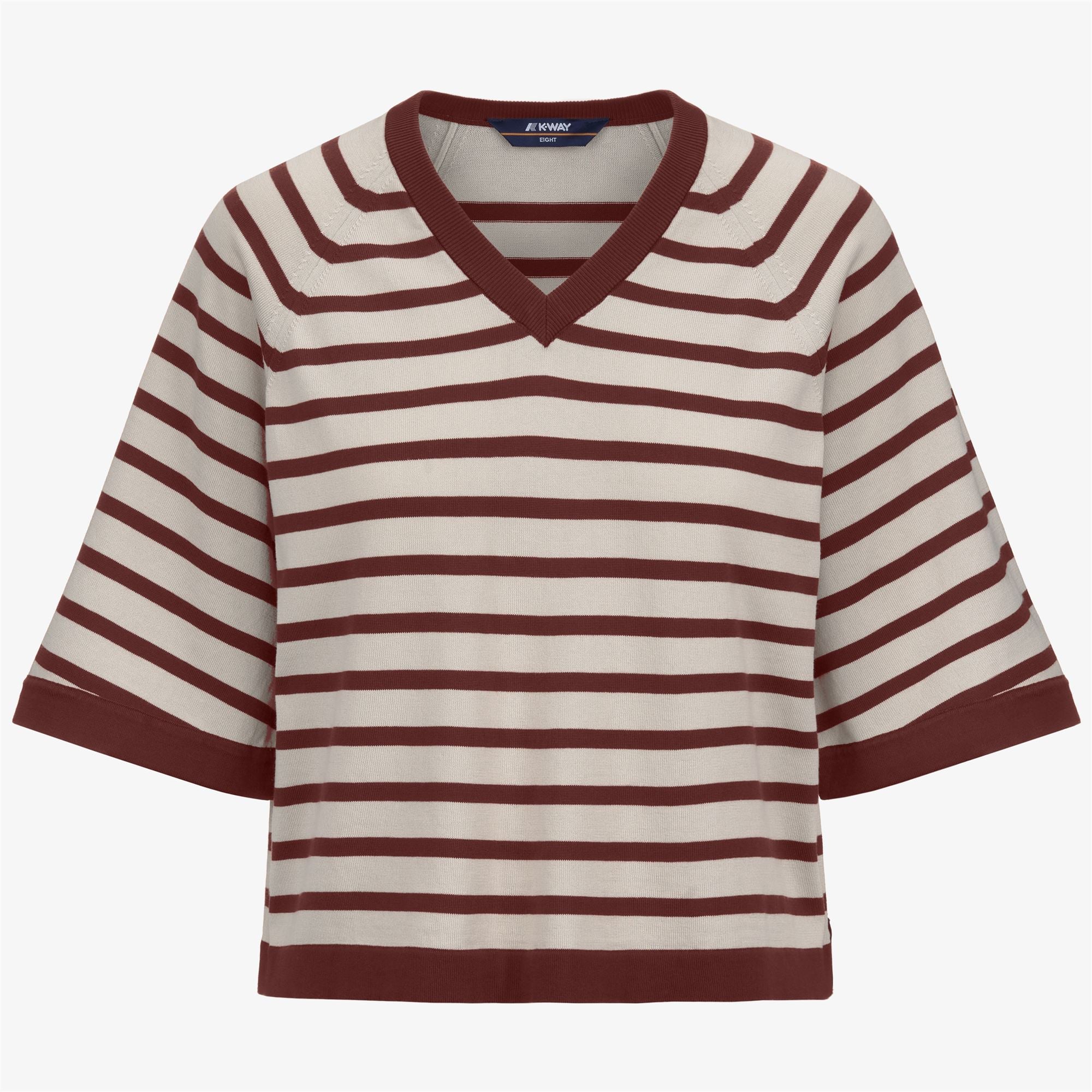 Knitwear_WOMAN_MAROL STRIPES_Pull Over_BEIGE LT - Red Jasper - Commercial 1