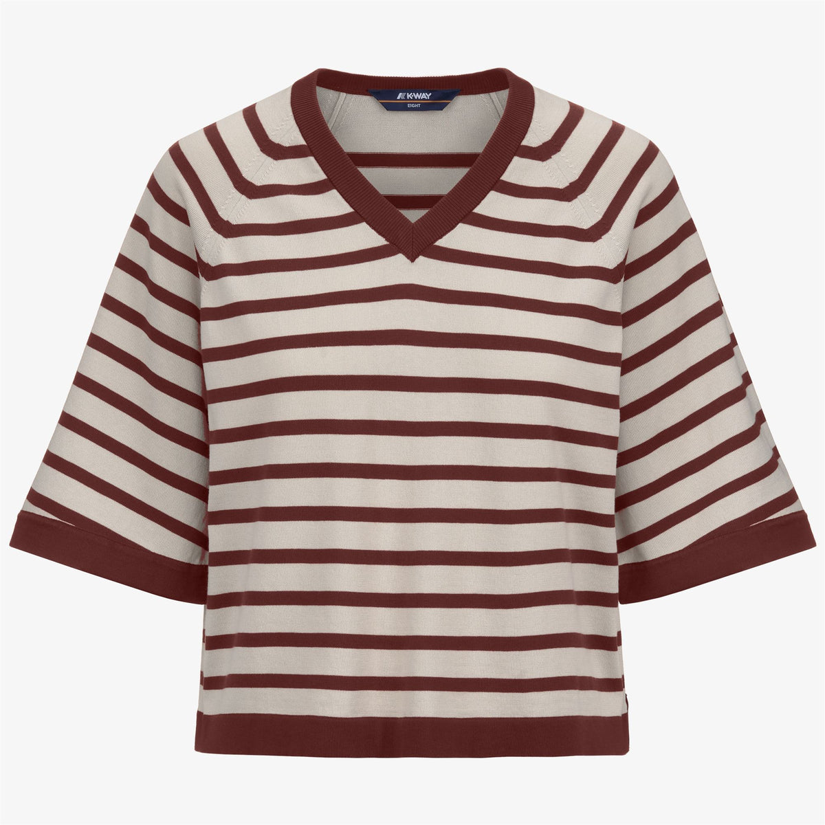 Knitwear_WOMAN_MAROL STRIPES_Pull Over_BEIGE LT - Red Jasper - Commercial 1