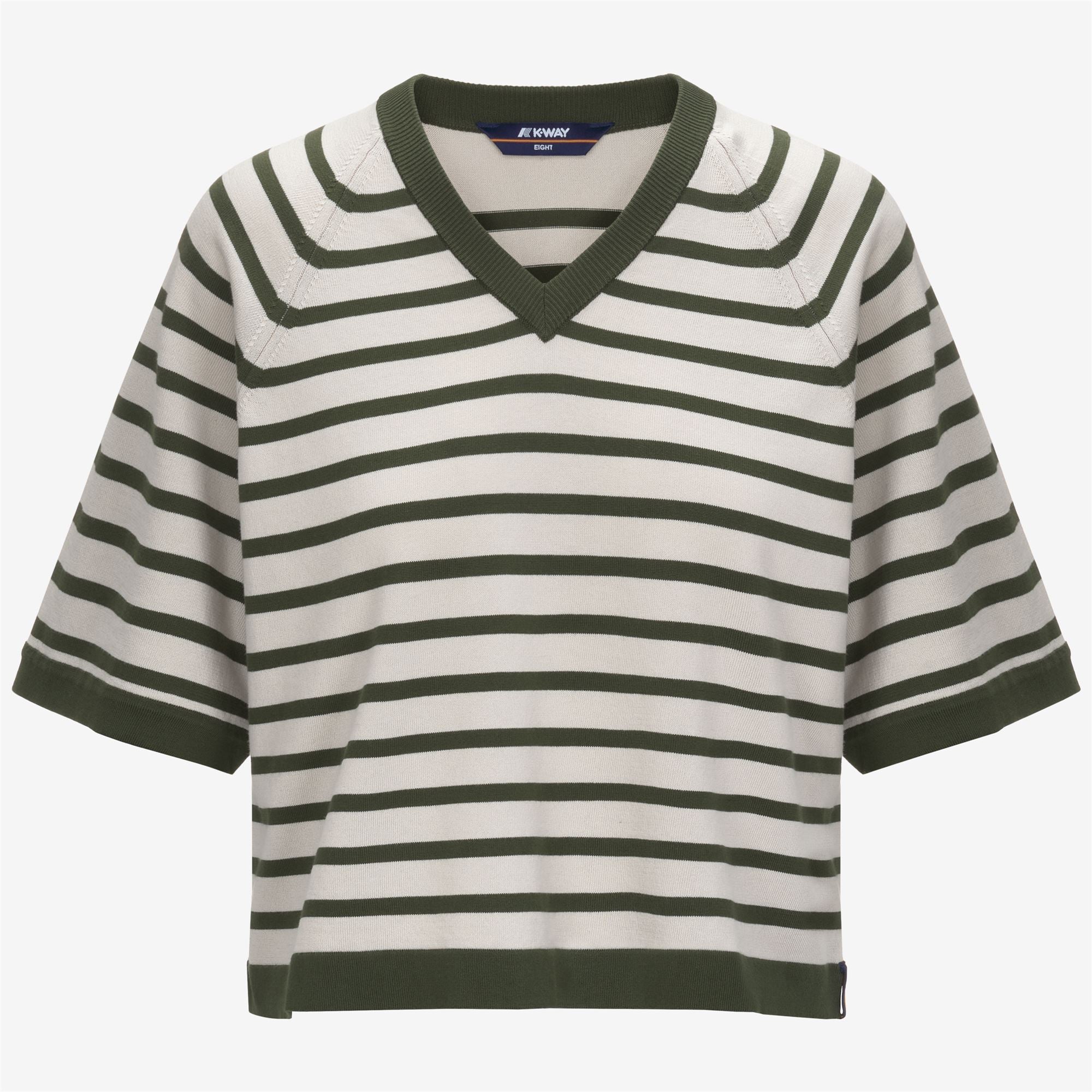 Knitwear_WOMAN_MAROL STRIPES_Pull Over_BEIGE LT - Green Lichen - Commercial 1