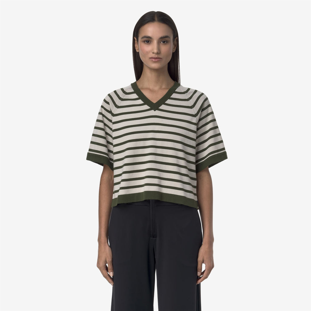 Knitwear_WOMAN_MAROL STRIPES_Pull Over_BEIGE LT - Green Lichen - Commercial 4