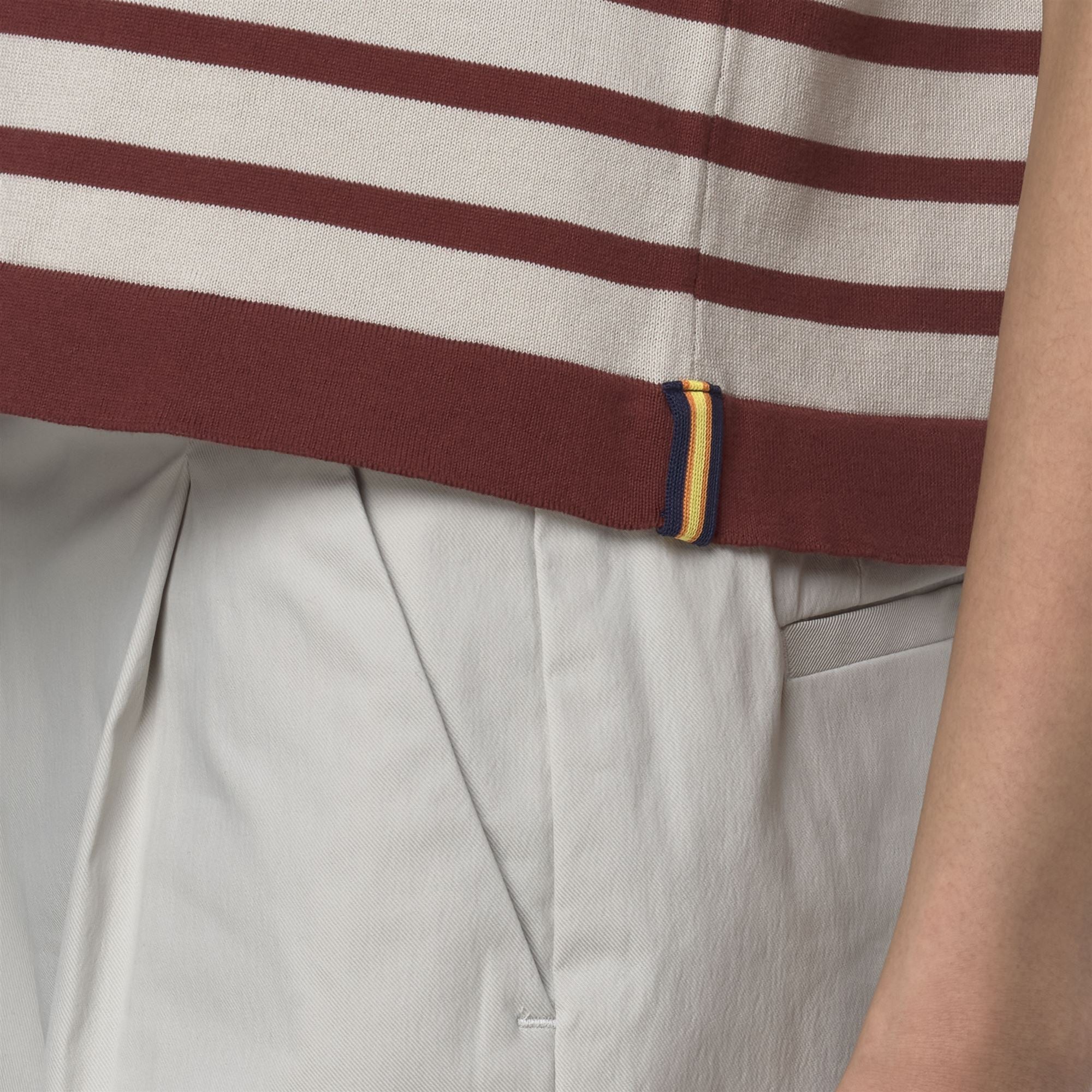 Knitwear_WOMAN_GERI STRIPES_Vest_BEIGE LT - Red Jasper - Commercial 7