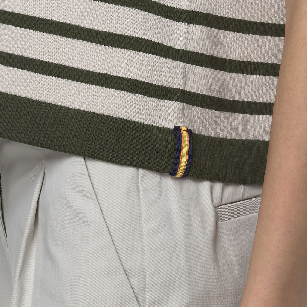 Knitwear_WOMAN_GERI STRIPES_Vest_BEIGE LT - Green Lichen - Commercial 7