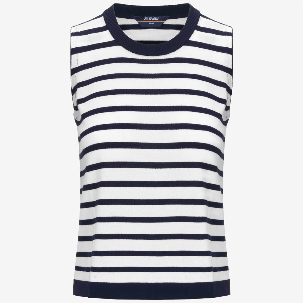 Knitwear_WOMAN_GERI STRIPES_Vest_White - Blue Depth - Commercial 1
