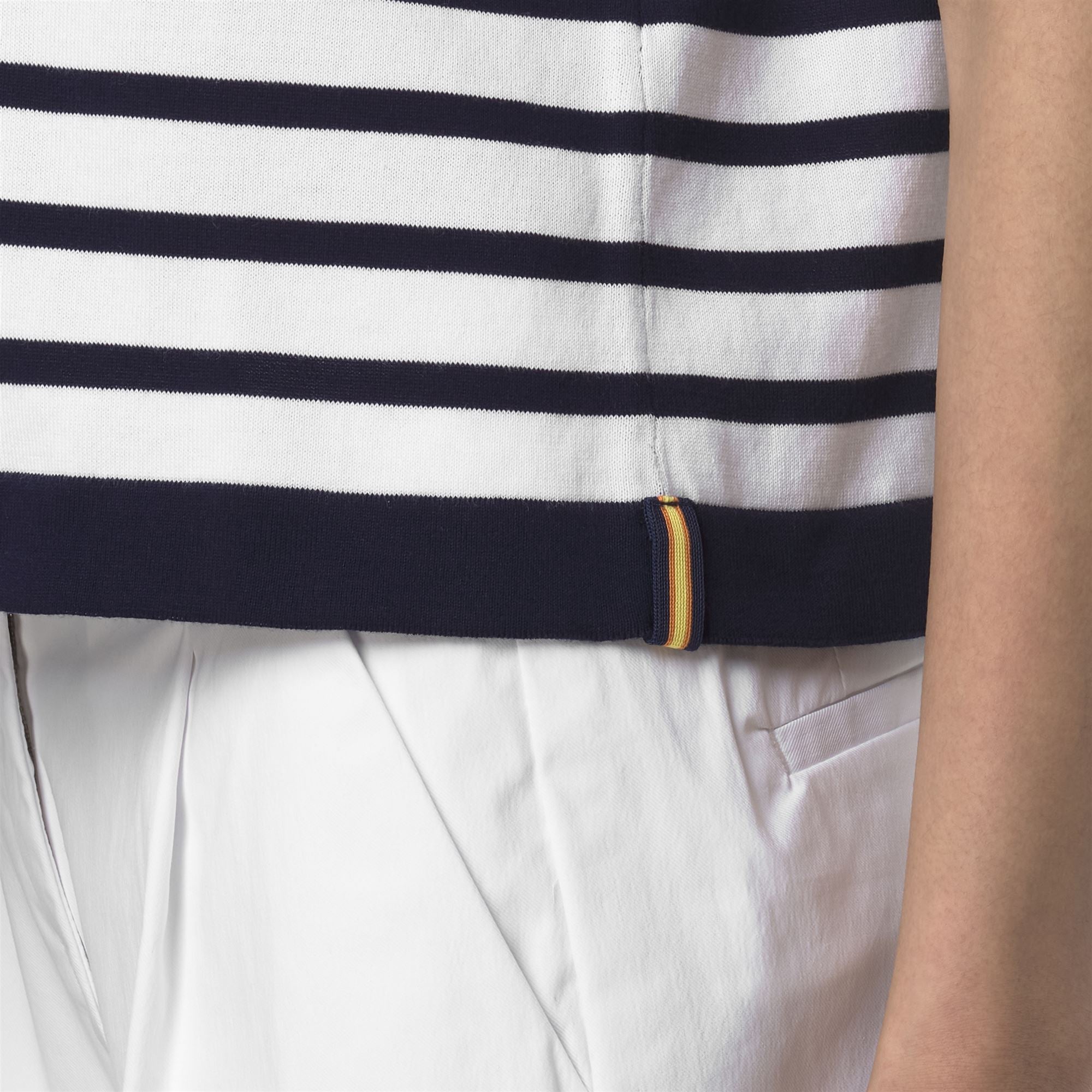 Knitwear_WOMAN_GERI STRIPES_Vest_White - Blue Depth - Commercial 7