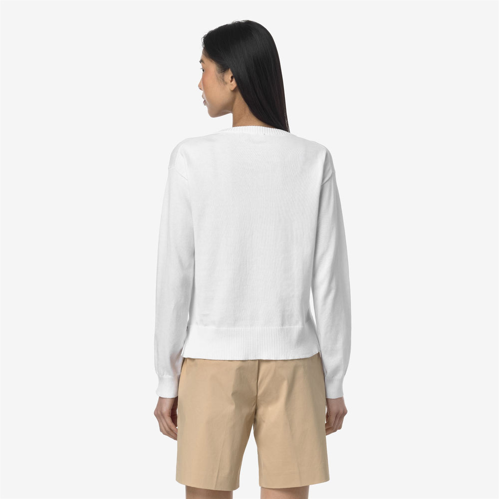 Grey White Women's Cotton Crop Knit Sweater for Summer 02