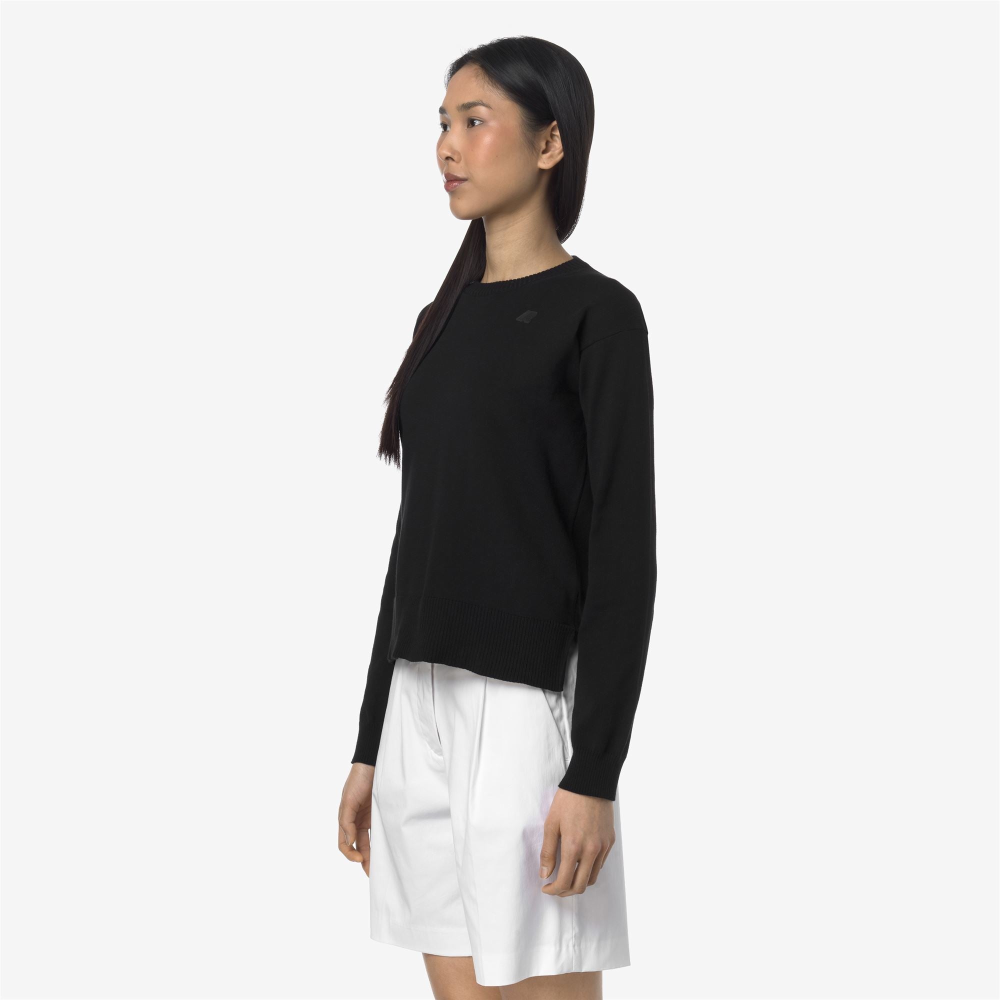 Knitwear_WOMAN_DOMITINE COTTON PS_Pull Over_Black Pure - Commercial 5