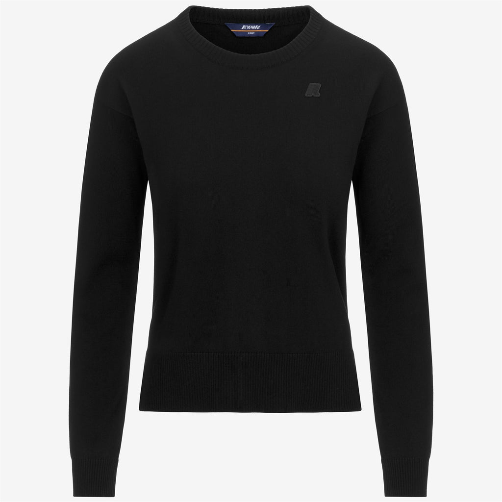 Knitwear_WOMAN_DOMITINE COTTON PS_Pull Over_Black Pure - Commercial 1