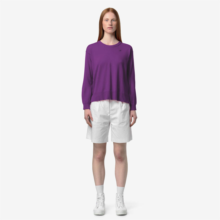 Violet Women's Cotton Crop Sweater for Summer 3