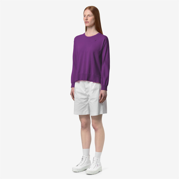 Violet Women's Cotton Crop Sweater for Summer 4