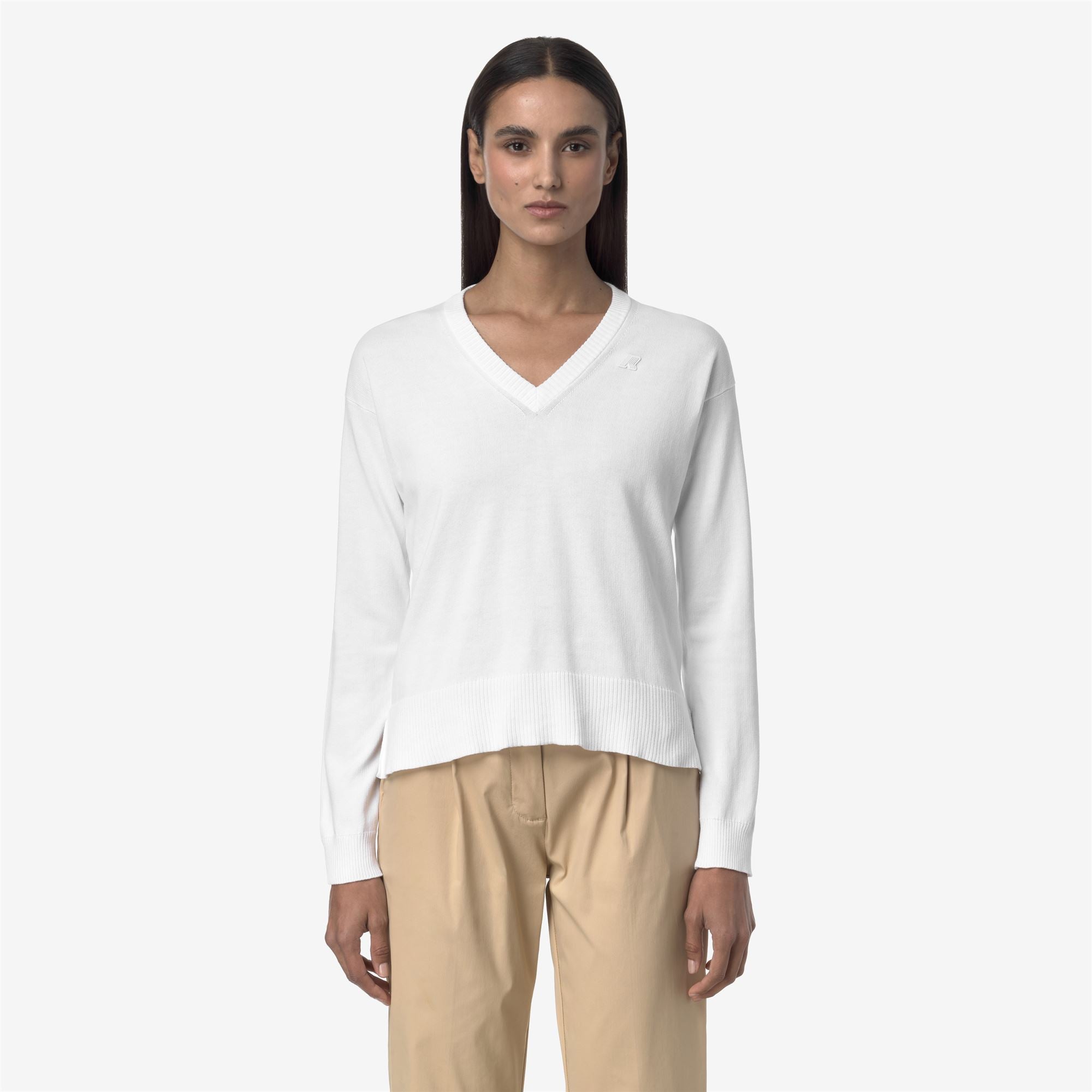 Knitwear_WOMAN_ADINE COTTON PS_Pull Over_White - Commercial 4
