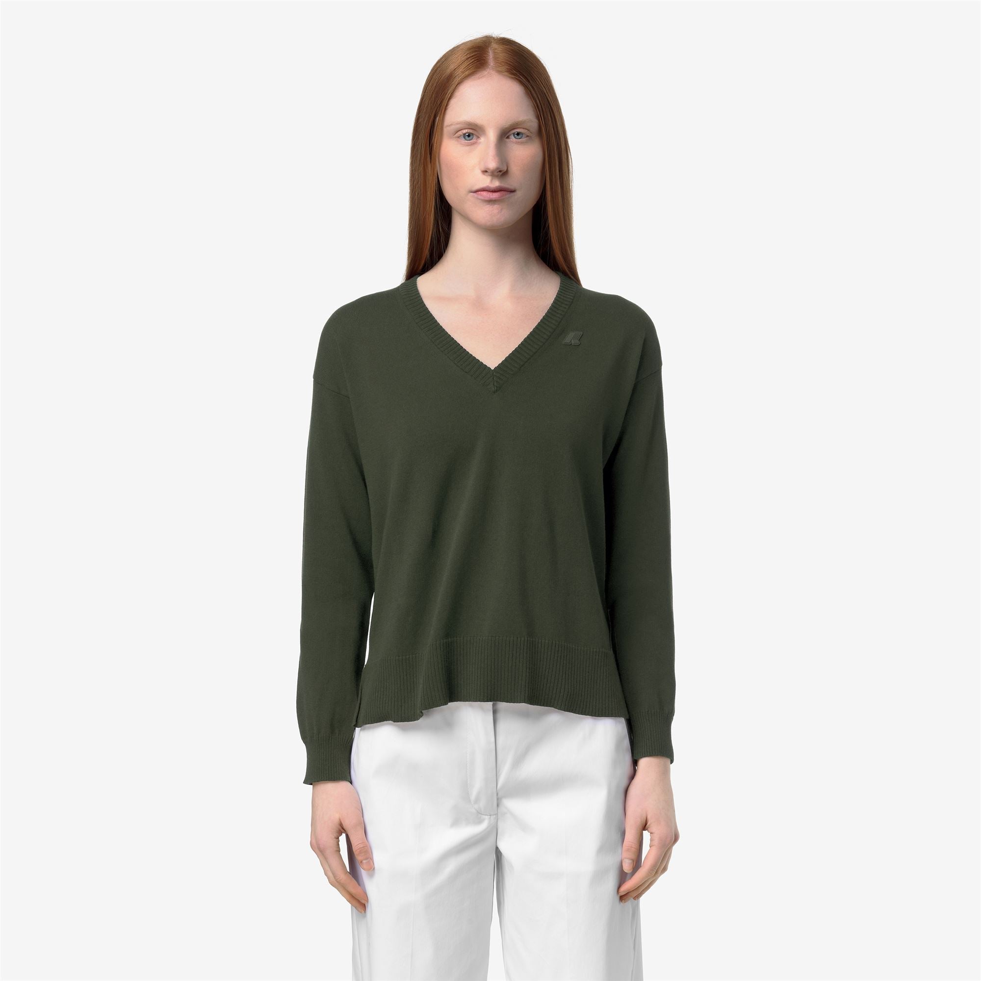 Knitwear_WOMAN_ADINE COTTON PS_Pull Over_Green Africa - Commercial 4