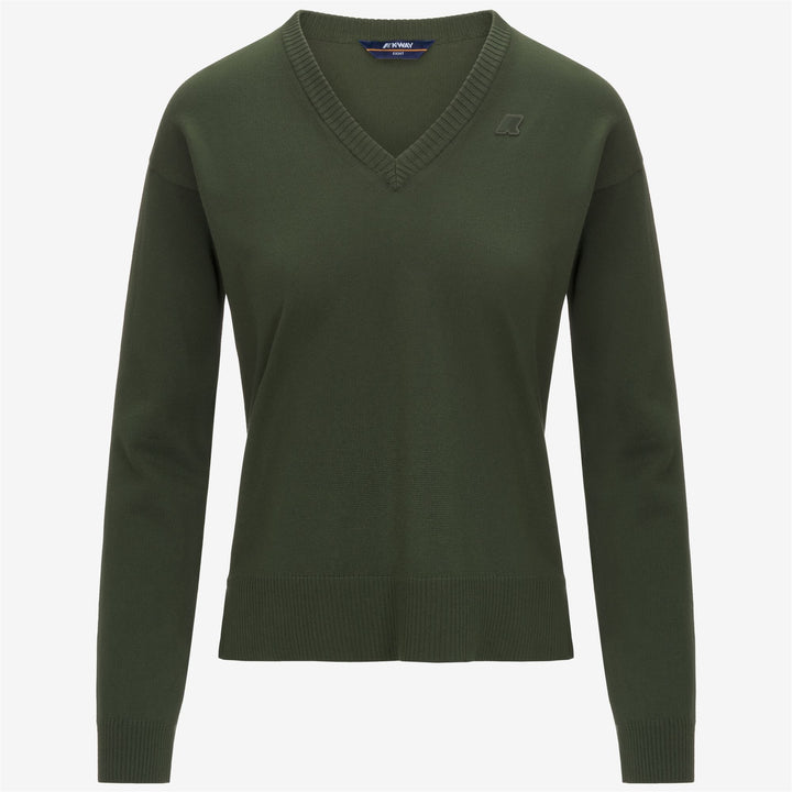 Suéter corto de algodón verde marrón para mujer con cuello en V para verano 5