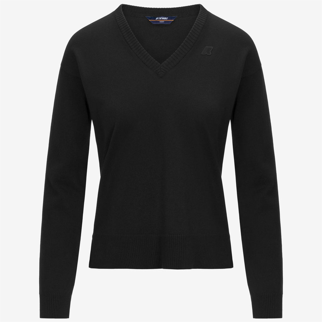 Knitwear_WOMAN_ADINE COTTON PS_Pull Over_Black Pure - Commercial 1