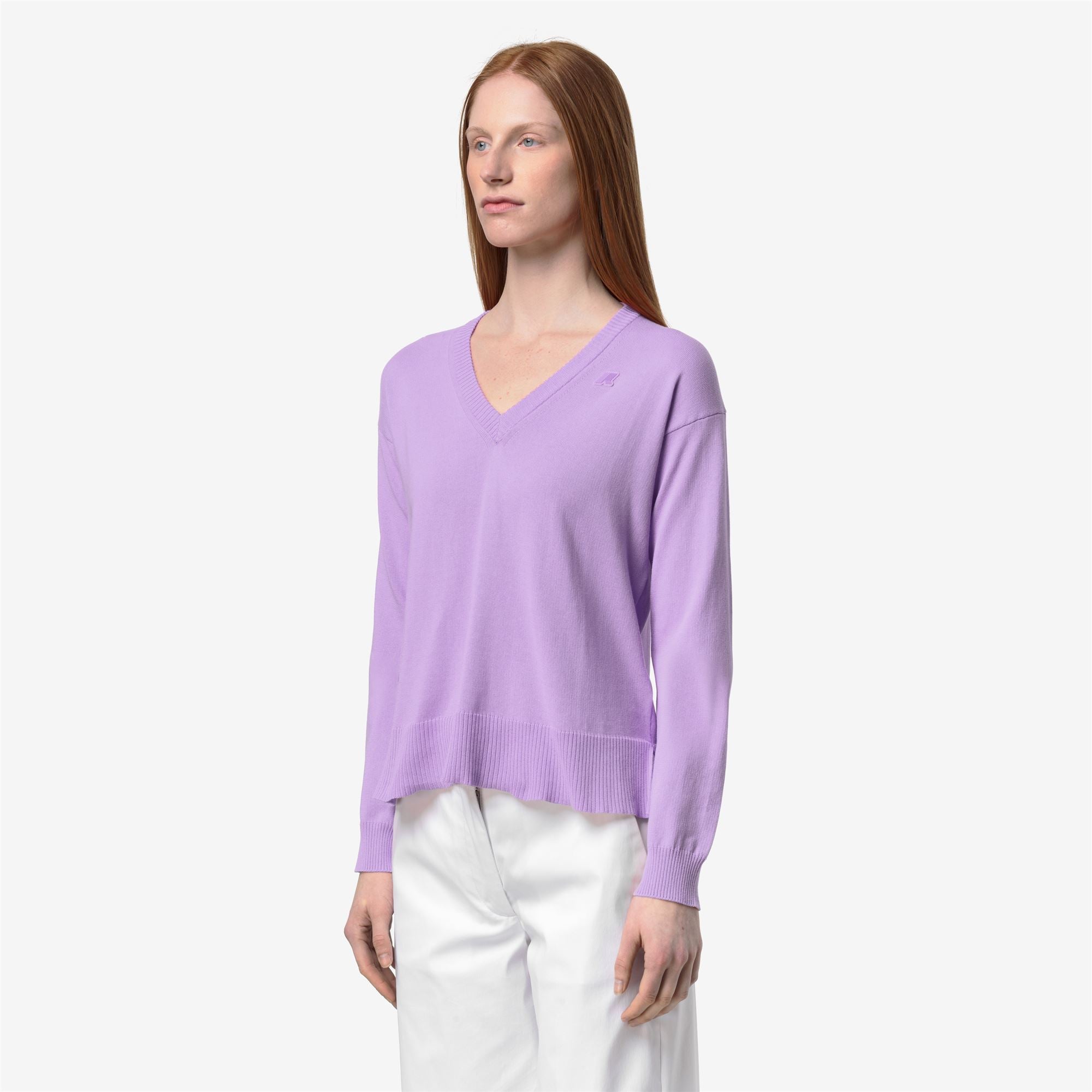 Knitwear_WOMAN_ADINE COTTON PS_Pull Over_Violet Lilas - Commercial 5