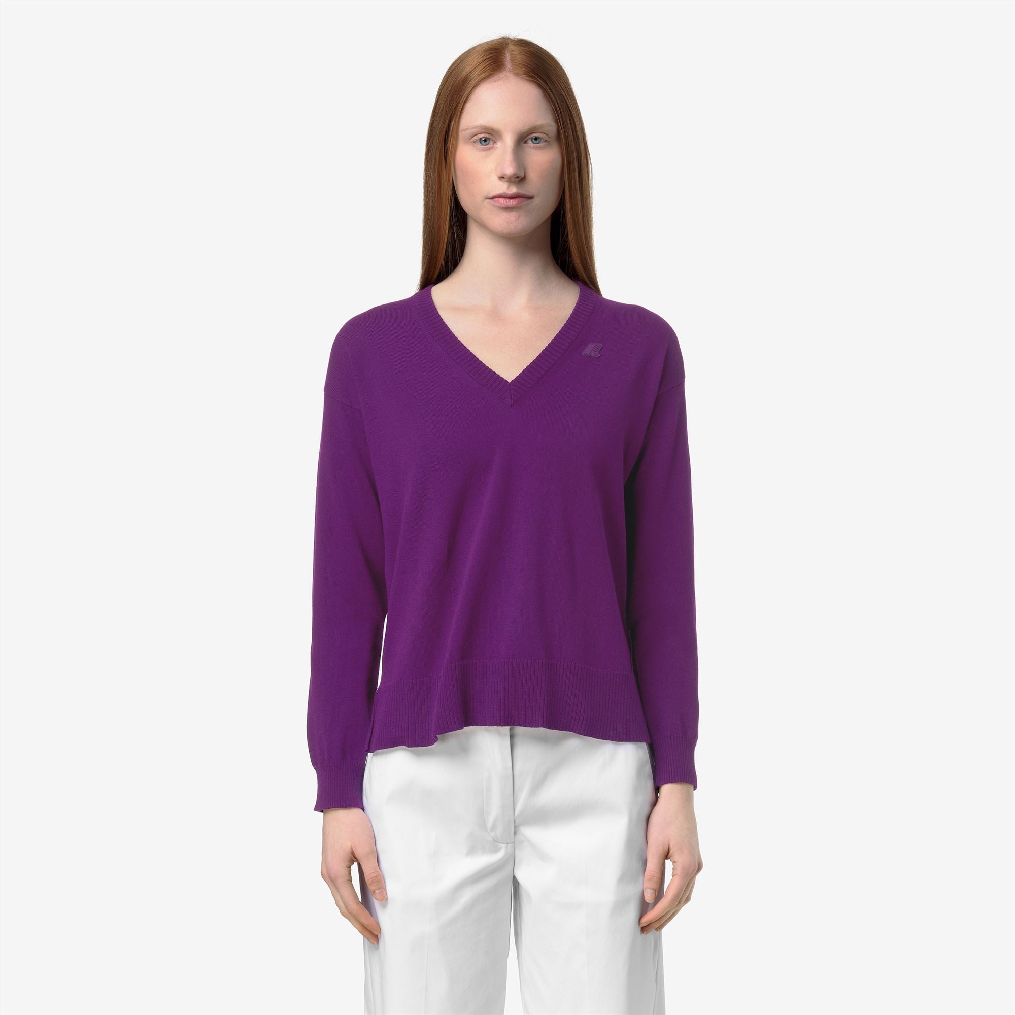Knitwear_WOMAN_ADINE COTTON PS_Pull Over_Bright Violet - Commercial 4