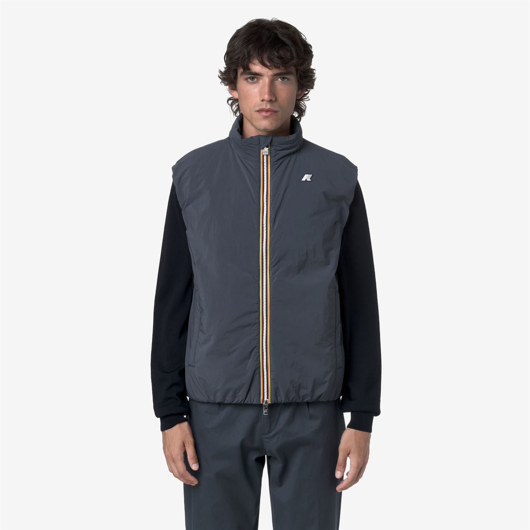 Chaleco aislante azul para hombre con acolchado ecológico main