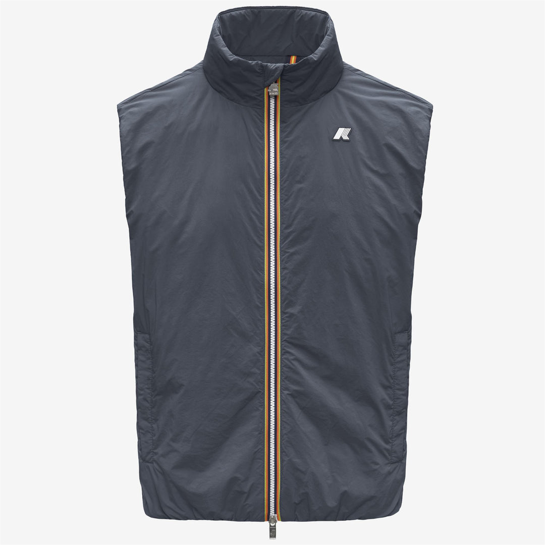 Blue Men's Insulated Vest with Eco-friendly Padding 01