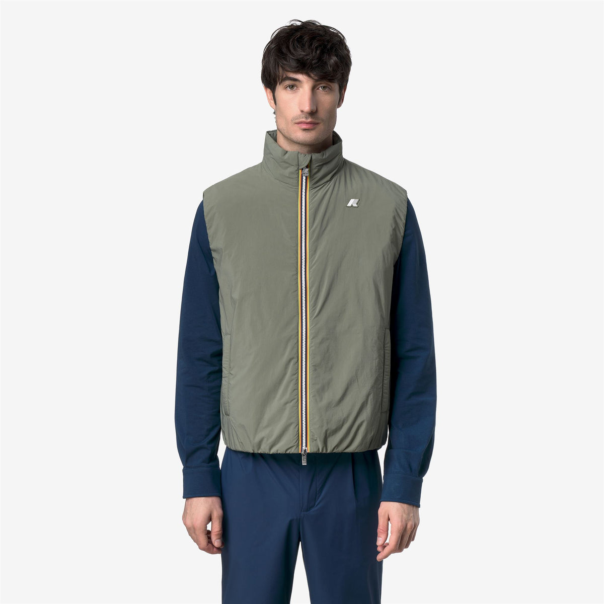 Jackets_Man_VALEN PLAIN WARM_Vest_Green Lichen - Commercial 4