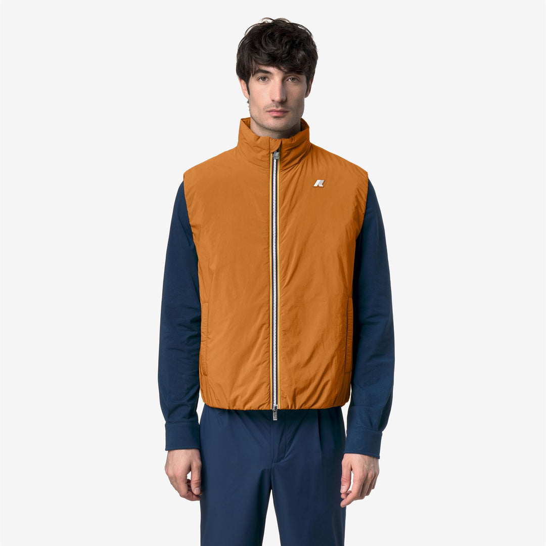 Chaleco abrigado naranja para hombre 01