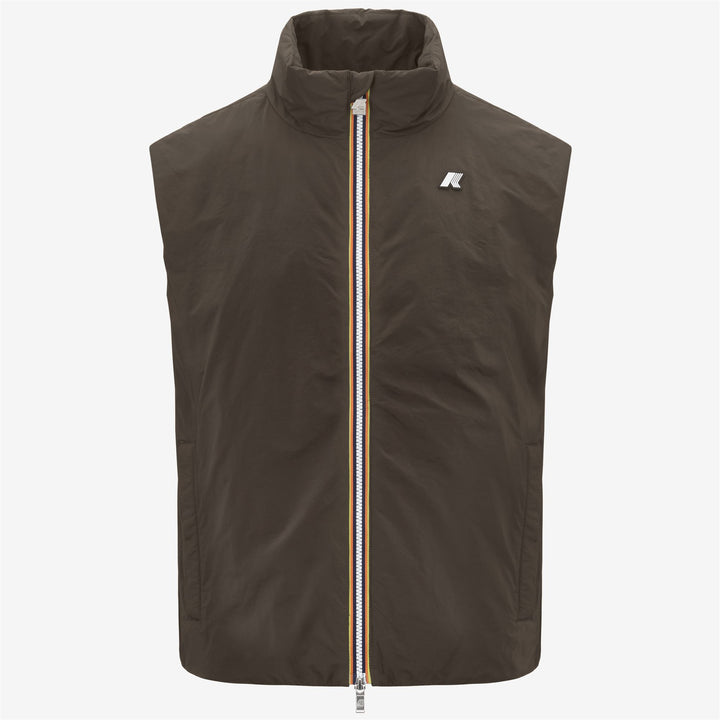 Chaleco aislante ecológico de color oliva negro para hombre 1