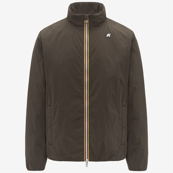 Black olive Men's Short Insulated Jacket with Eco-friendly Padding 1