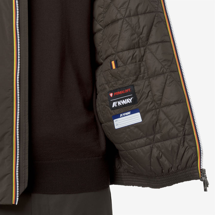 Black olive Men's Short Insulated Jacket with Eco-friendly Padding 2