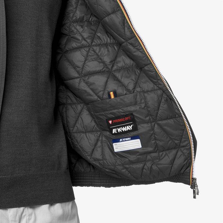 Chaqueta corta aislante gris para hombre con acolchado ecológico 2