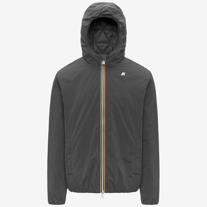 Chaqueta corta aislante gris para hombre con acolchado ecológico 1