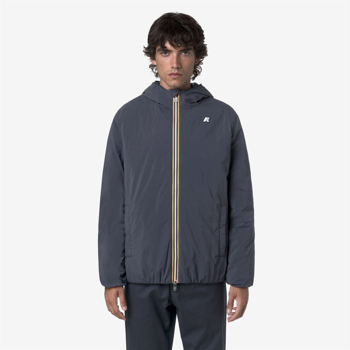 Chaqueta corta aislante azul Airforce para hombre con acolchado Primaloft 3