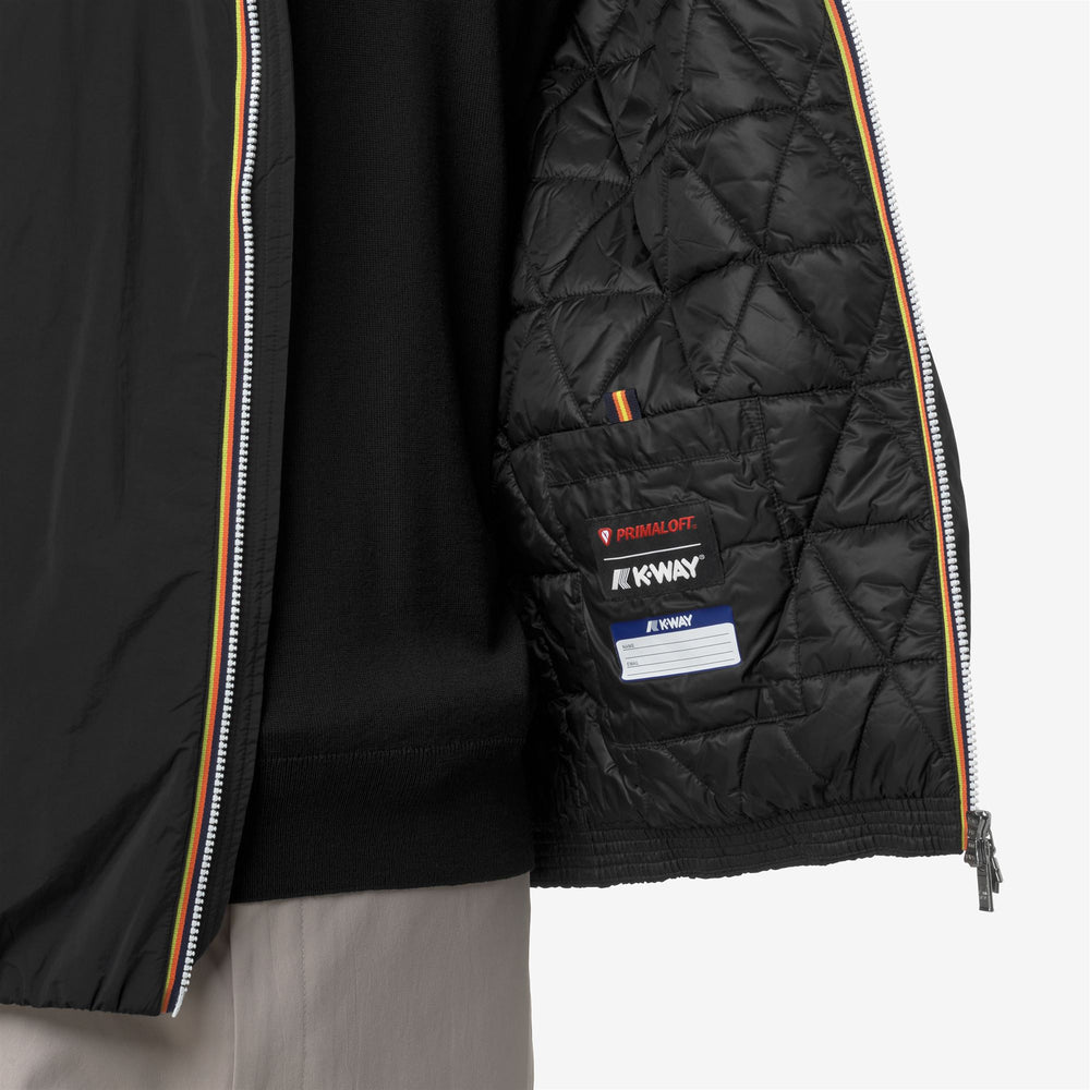 Chaqueta corta aislante negra para hombre con acolchado ecológico 02