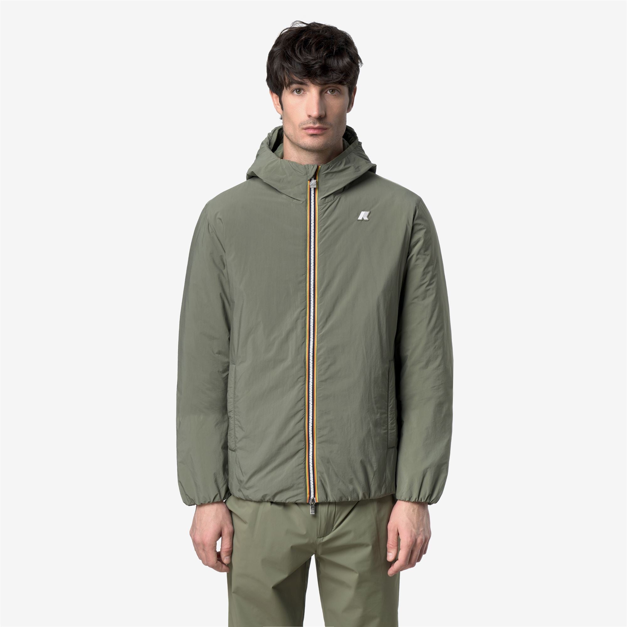 Jackets Man JACK PLAIN WARM Short GREEN LICHEN