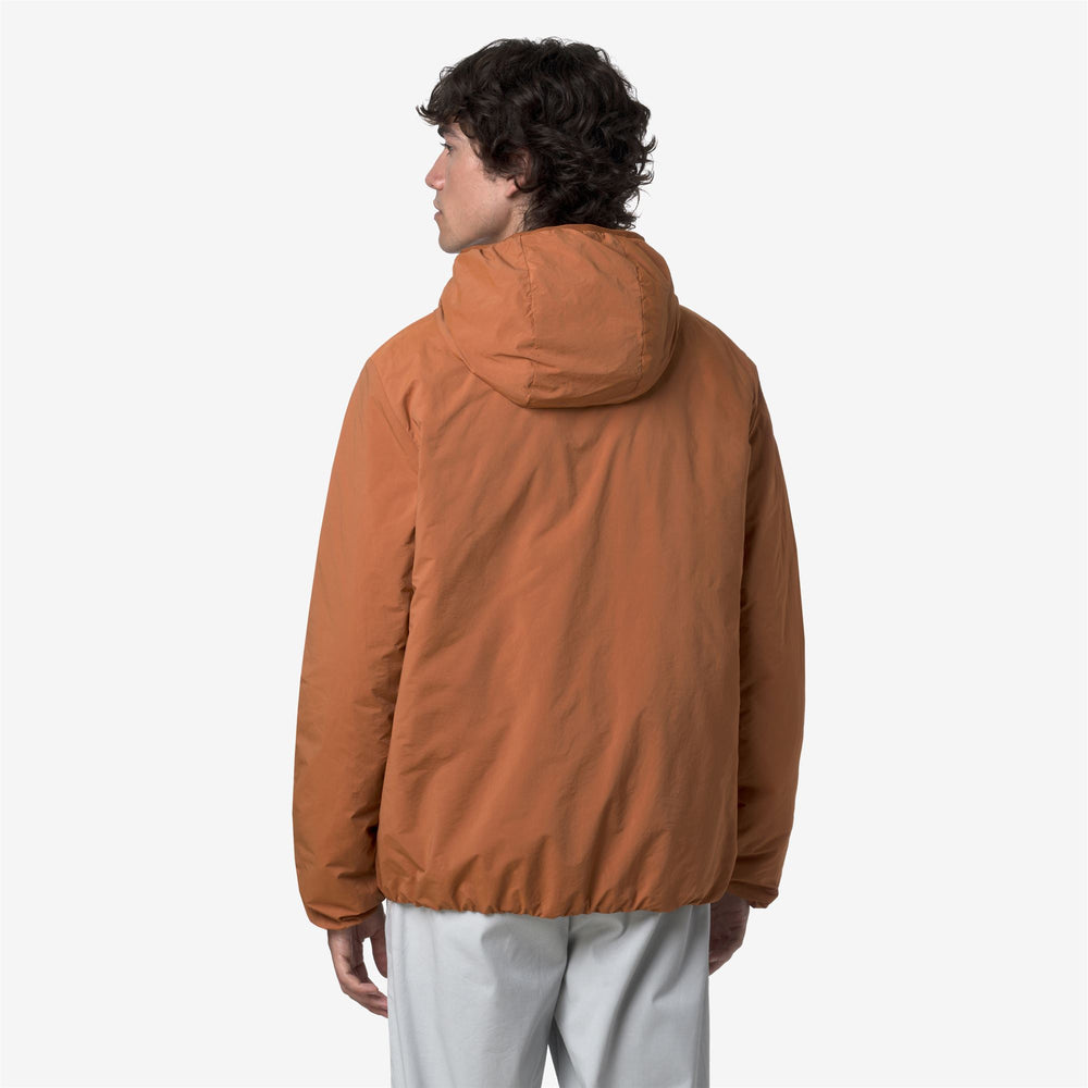 Orange Men's Short Insulated Jacket with Recycled Material 02