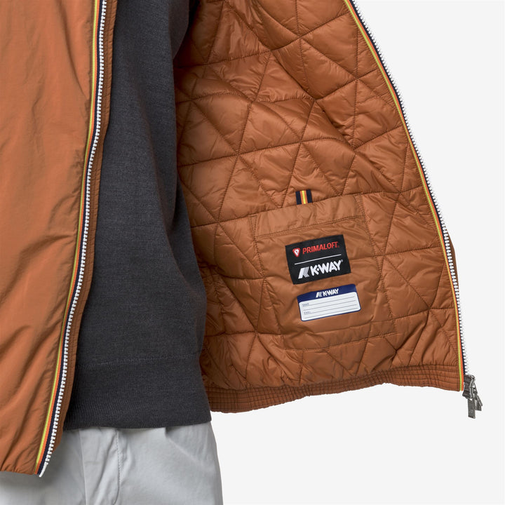Chaqueta corta aislante naranja para hombre con material reciclado 2