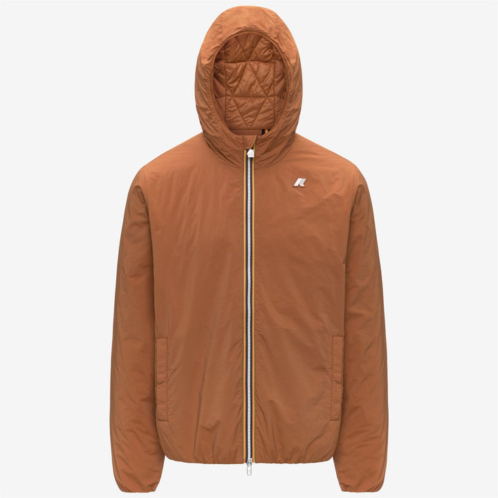 Chaqueta corta aislante naranja para hombre con material reciclado 1