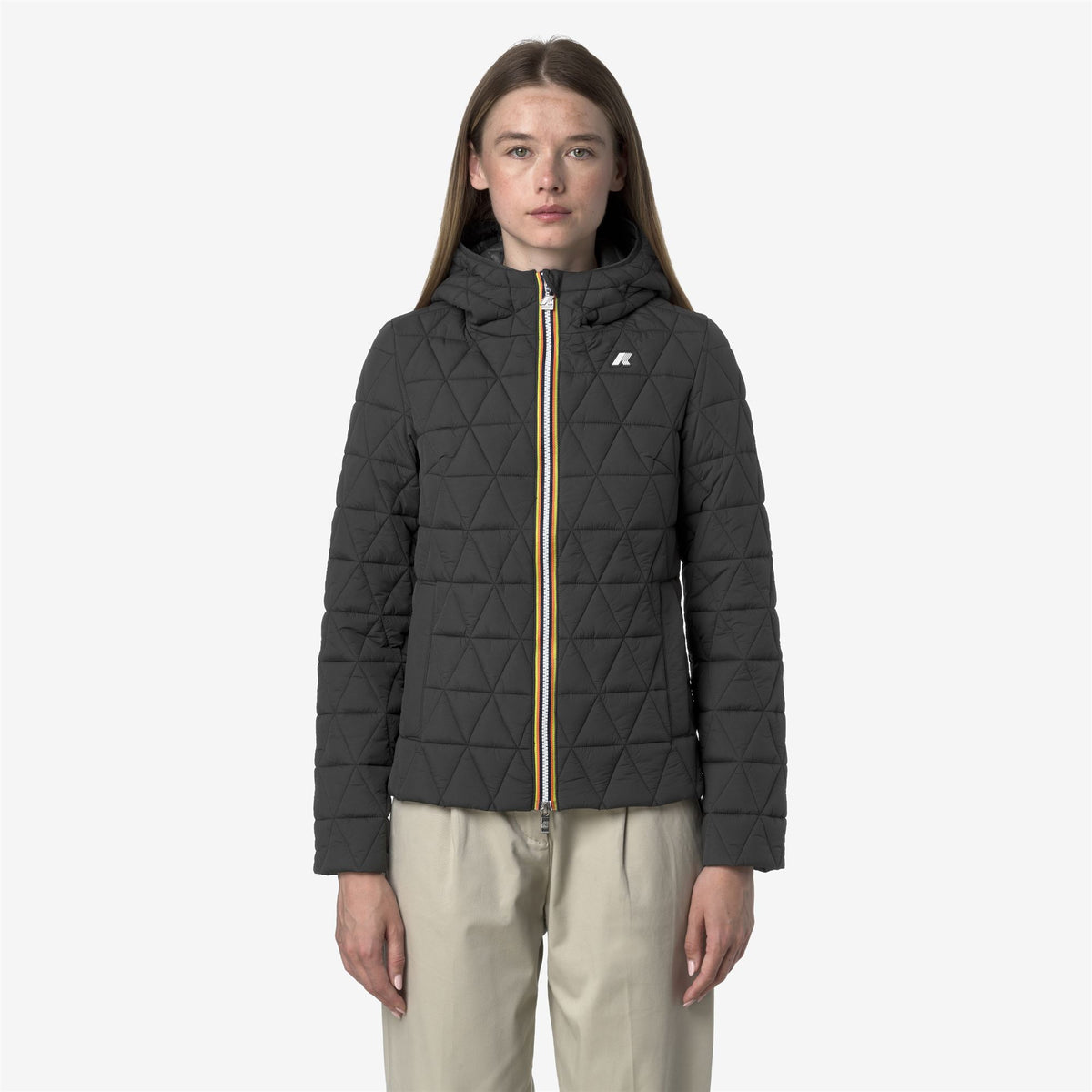 Jackets_WOMAN_LIL DIAMOND QUILTED WARM_Short_Grey Shadow Dk - Commercial 4