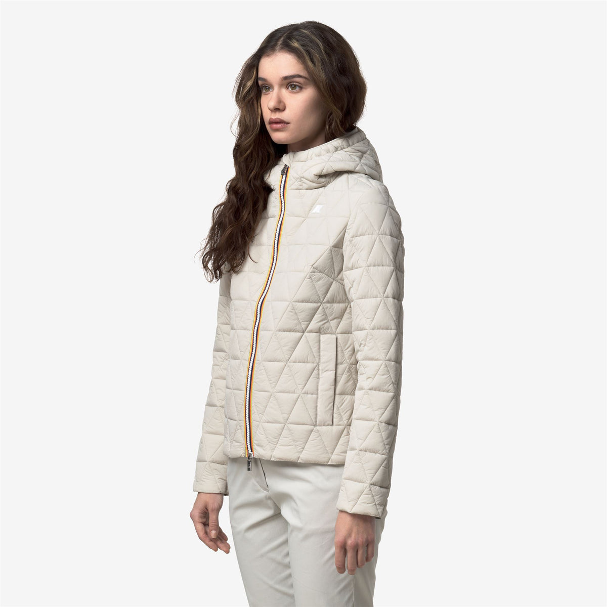 Jackets_Woman_LIL DIAMOND QUILTED WARM_Short_BEIGE LT - Commercial 5