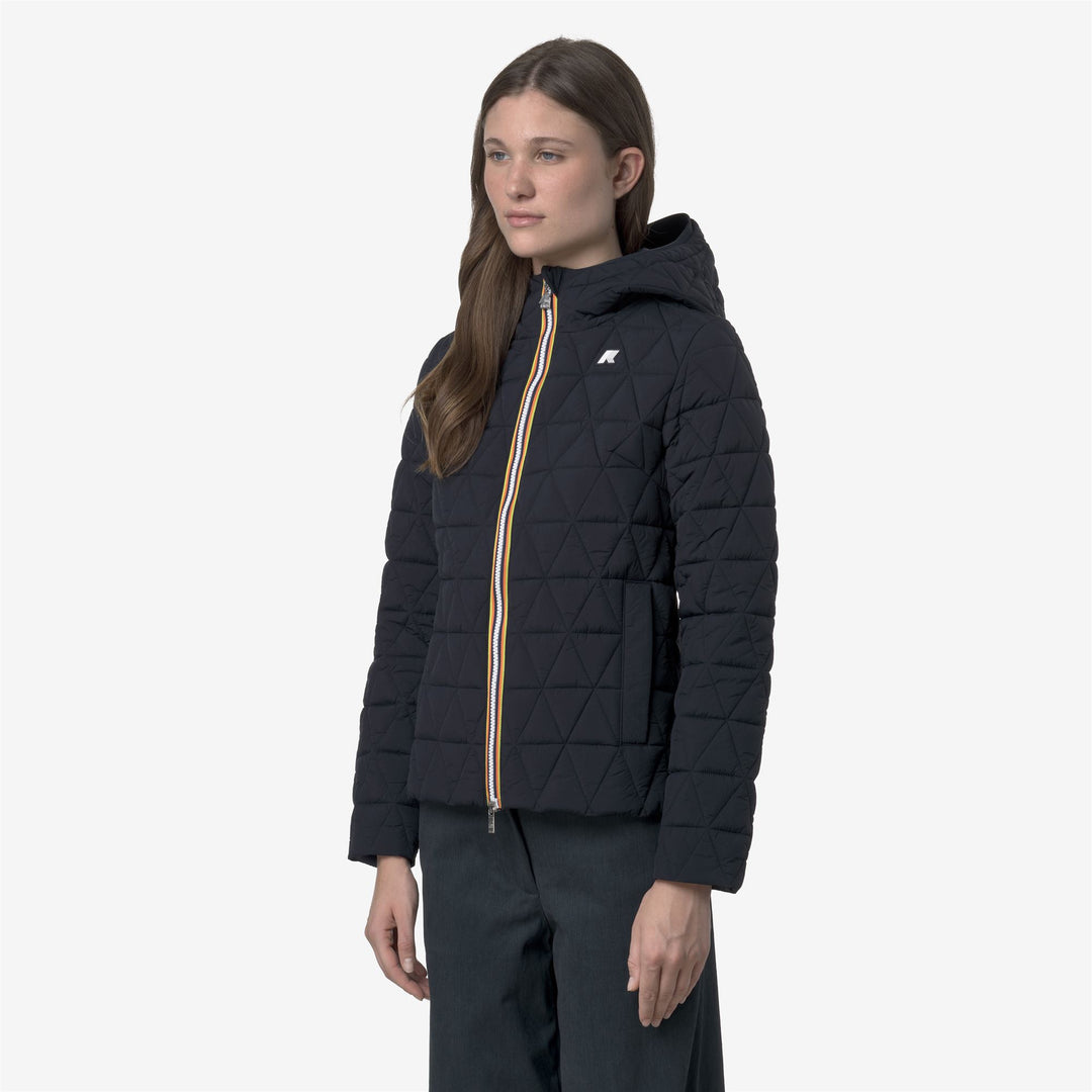 Chaqueta corta acolchada azul para mujer con relleno Primaloft main