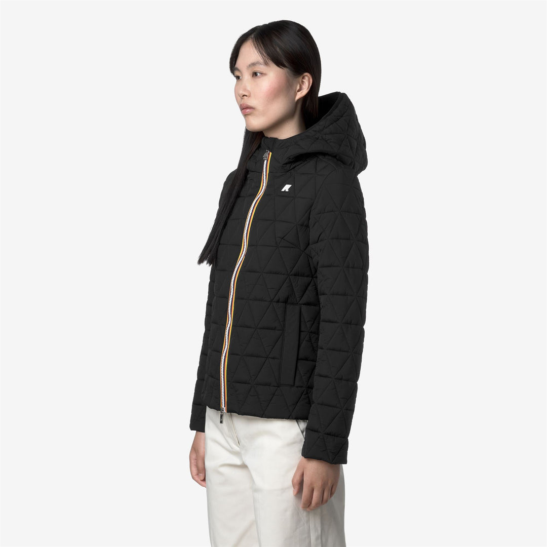 Chaqueta corta acolchada negra para mujer con relleno Primaloft main