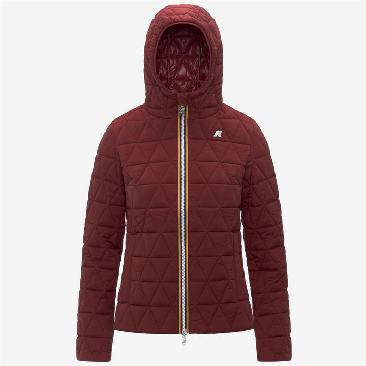 Chaqueta acolchada corta roja para mujer con relleno Primaloft 1