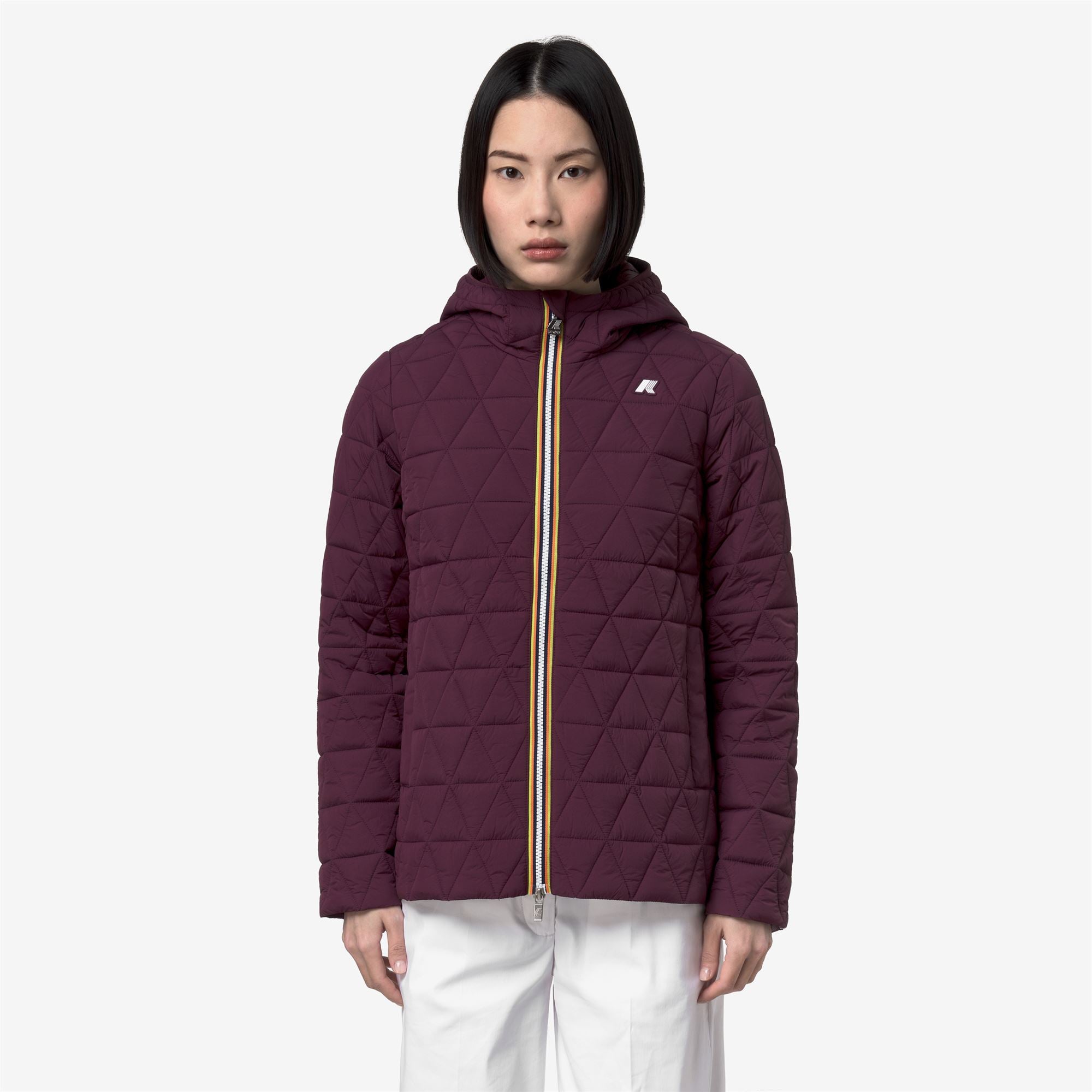 Jackets_Woman_MADLAINE DIAMOND QUILTED WARM_Short_Violet Mauve Wine - Commercial 4
