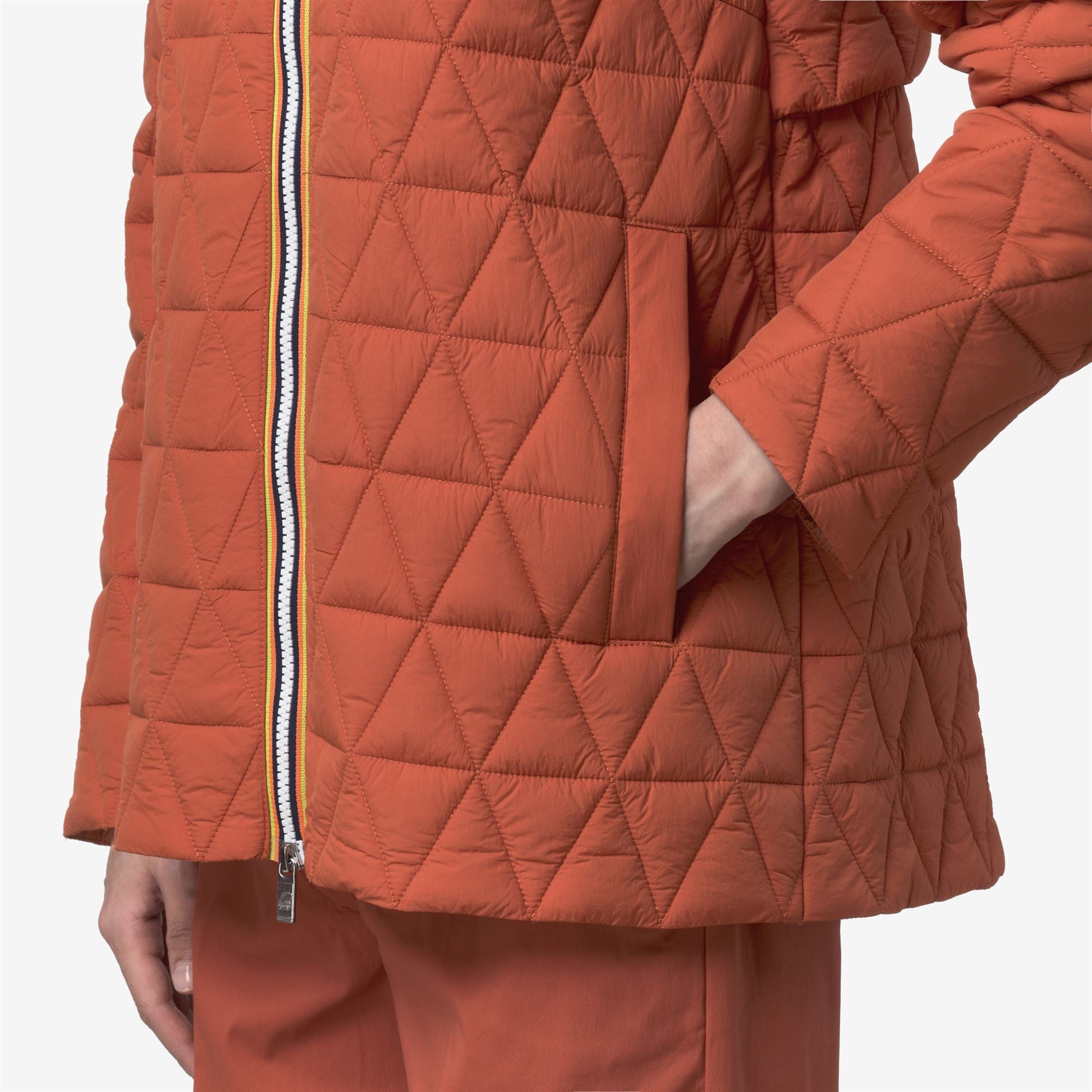 Jackets_Woman_MADLAINE DIAMOND QUILTED WARM_Short_Orange Brownish - Commercial 7
