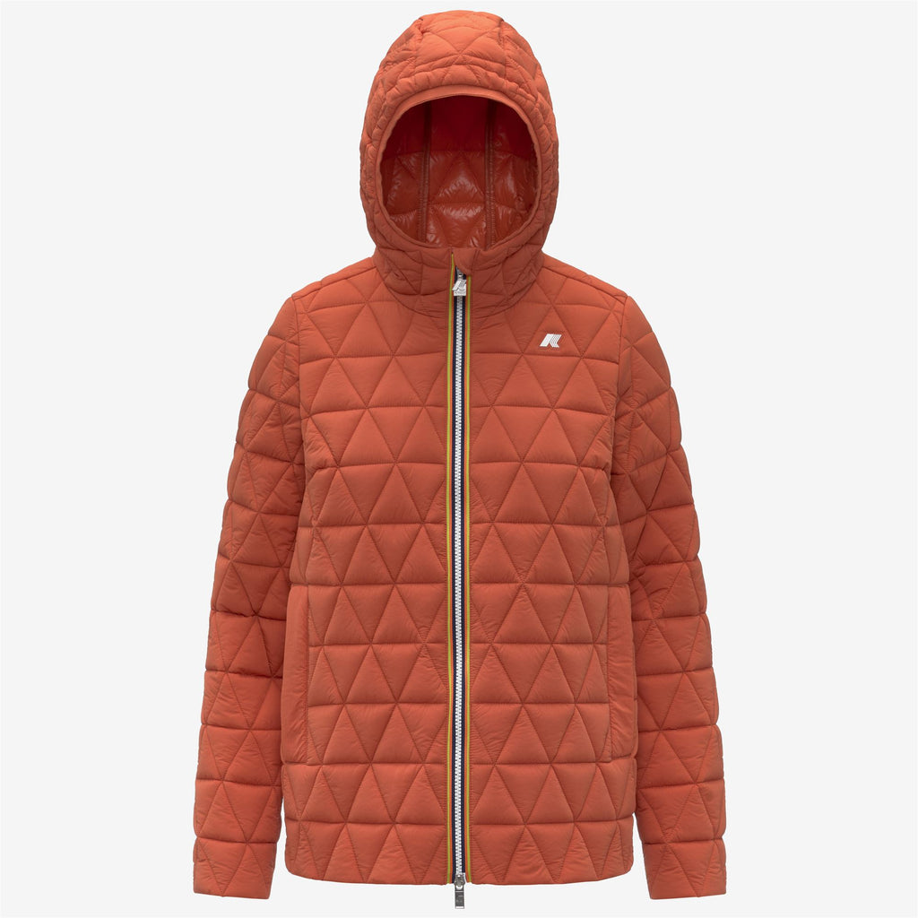 Jackets_Woman_MADLAINE DIAMOND QUILTED WARM_Short_Orange Brownish - Commercial 1