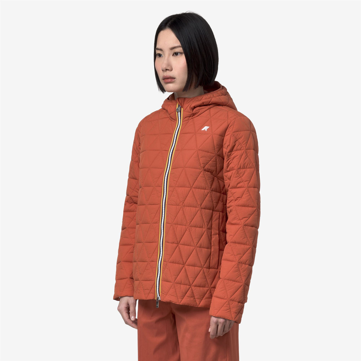 Jackets_Woman_MADLAINE DIAMOND QUILTED WARM_Short_Orange Brownish - Commercial 5