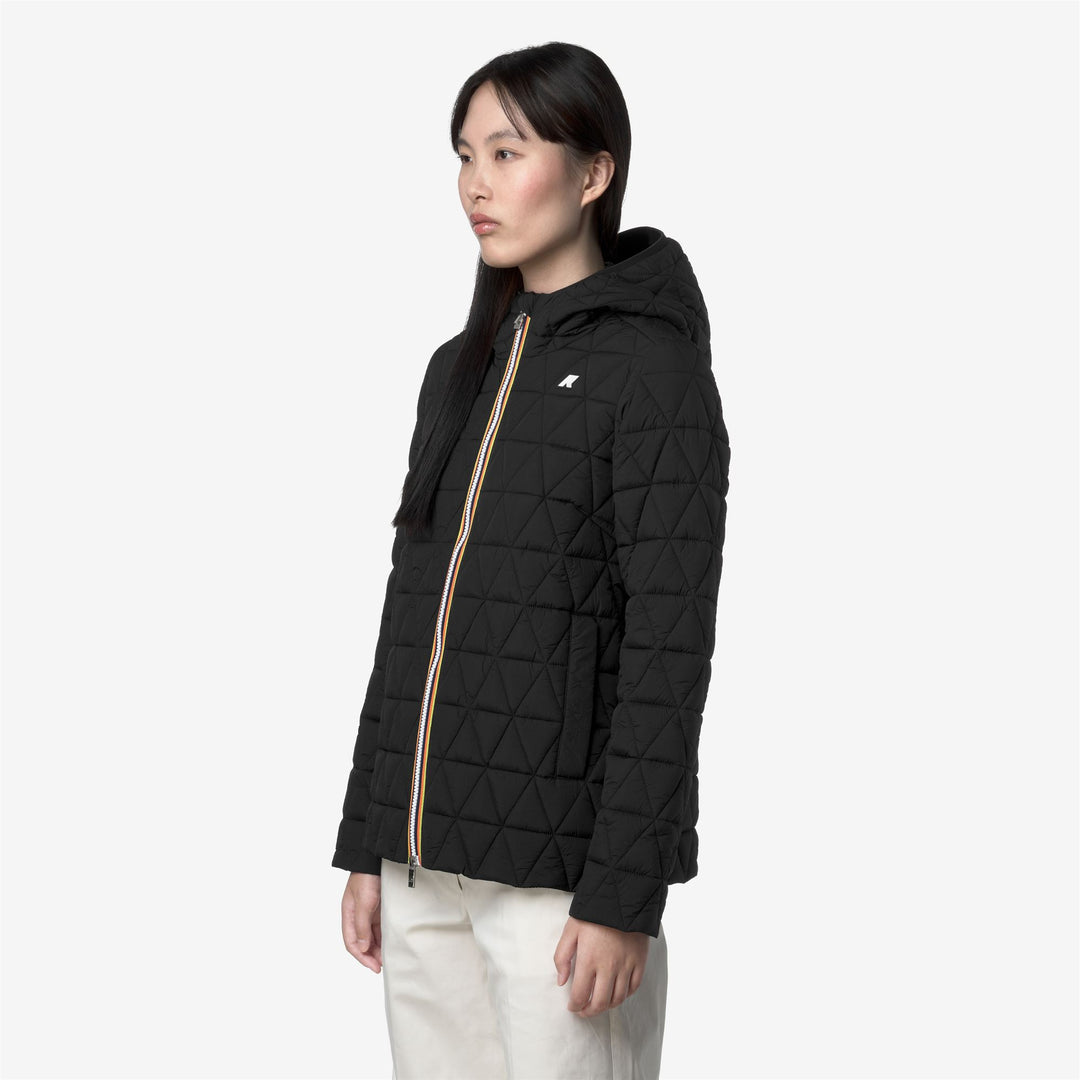 Chaqueta corta acolchada negra para mujer con relleno Primaloft main