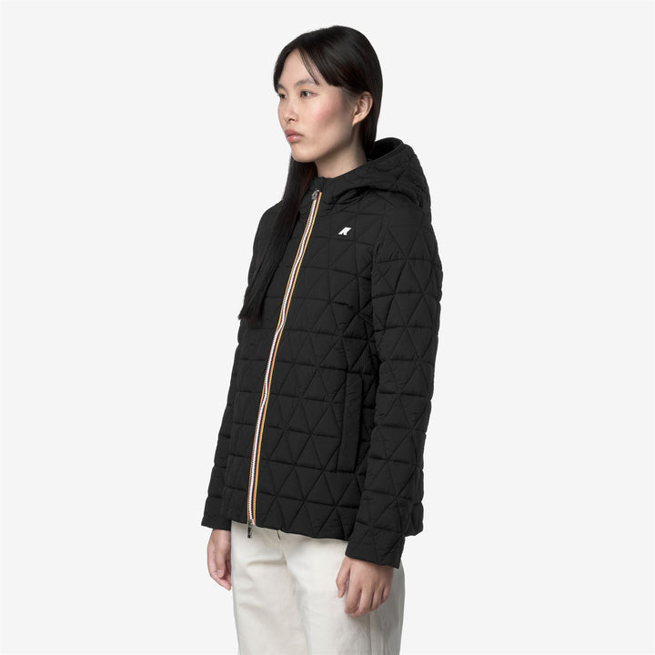 Chaqueta corta acolchada negra para mujer con relleno Primaloft 4