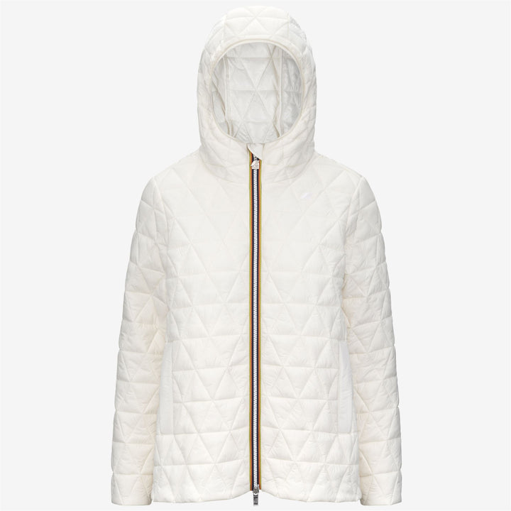 Chaqueta acolchada corta blanca para mujer con relleno Primaloft 1